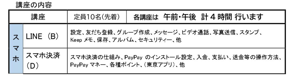 11月スマホ講座内容